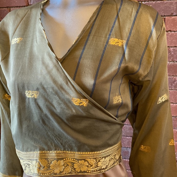 Gold Strapless Dress - Picture 6 of 7